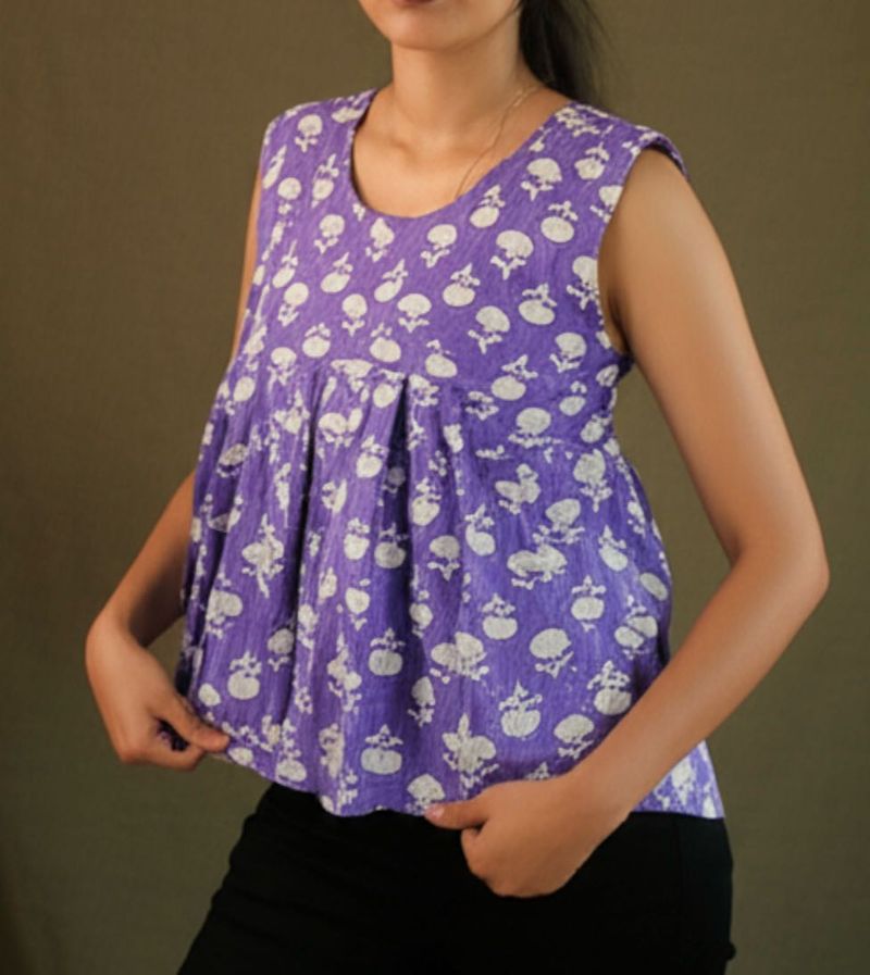 Xs/ S Cute Floral Print Short Kurti