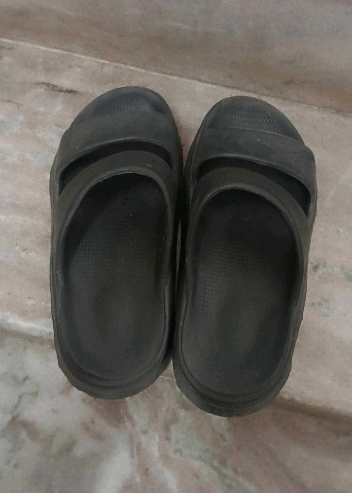 Black Casual Slides