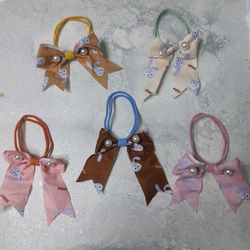 Cute Bow Hair Ties(pack of 5)