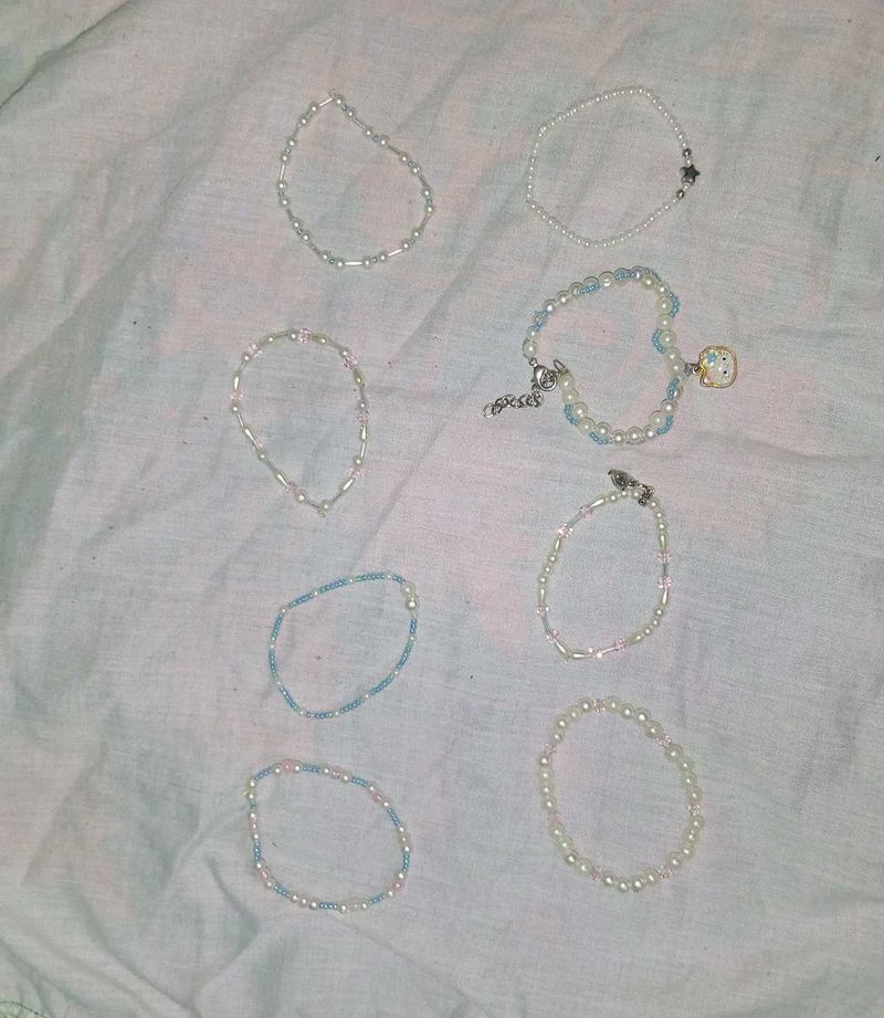 Pastel Charmers 🎀 Combo Of 7 Bracelets