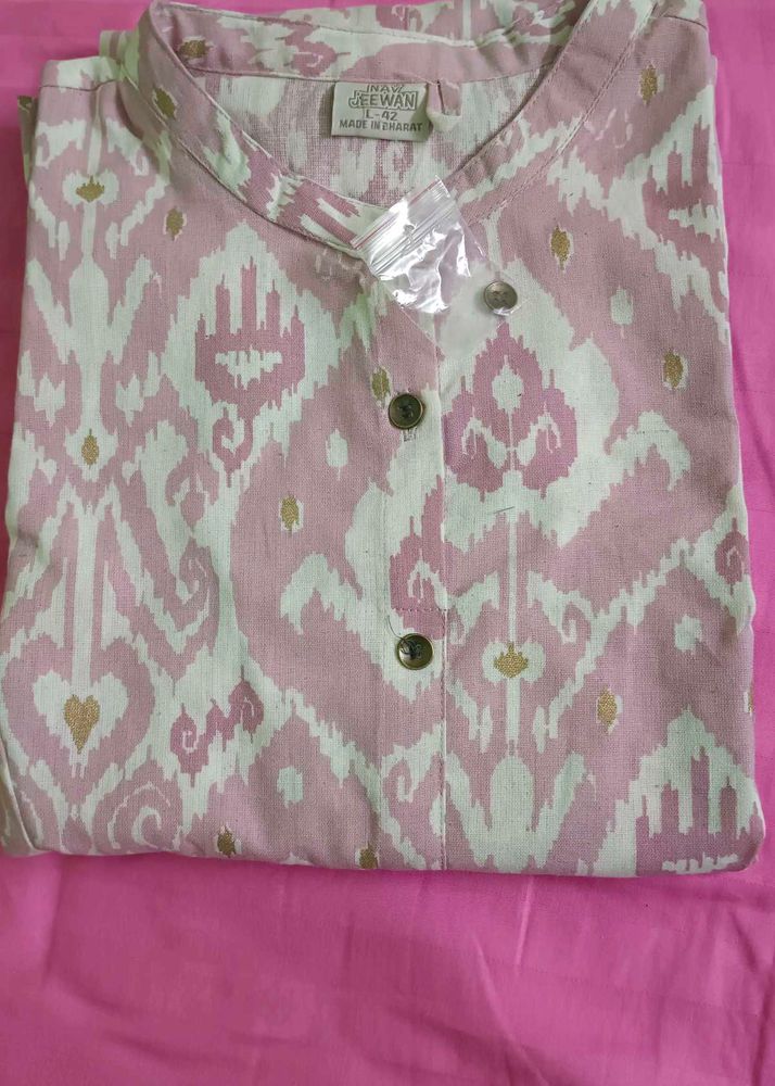 Pink Ikat Button-Down Shirt