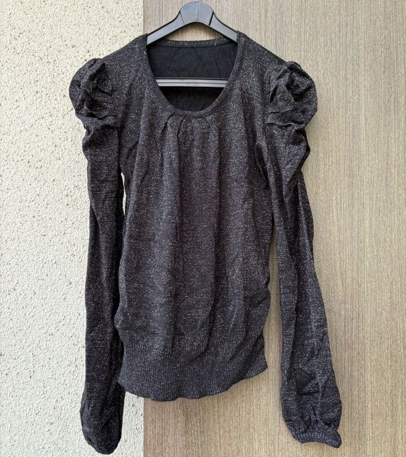 Sparkly Puff Sleeve Top