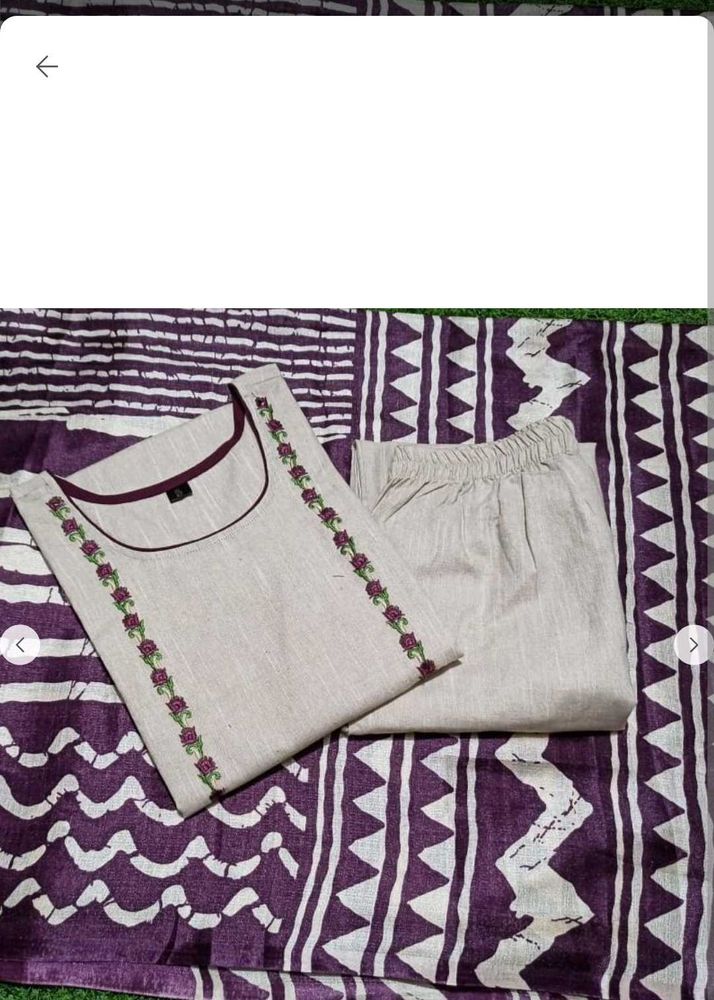 Womens Cotton Straight Kurti with Pant❤️😍