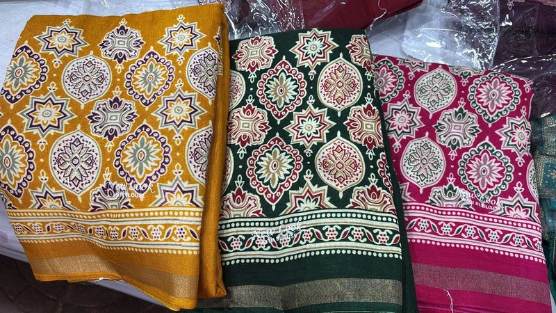 Ajrak saree