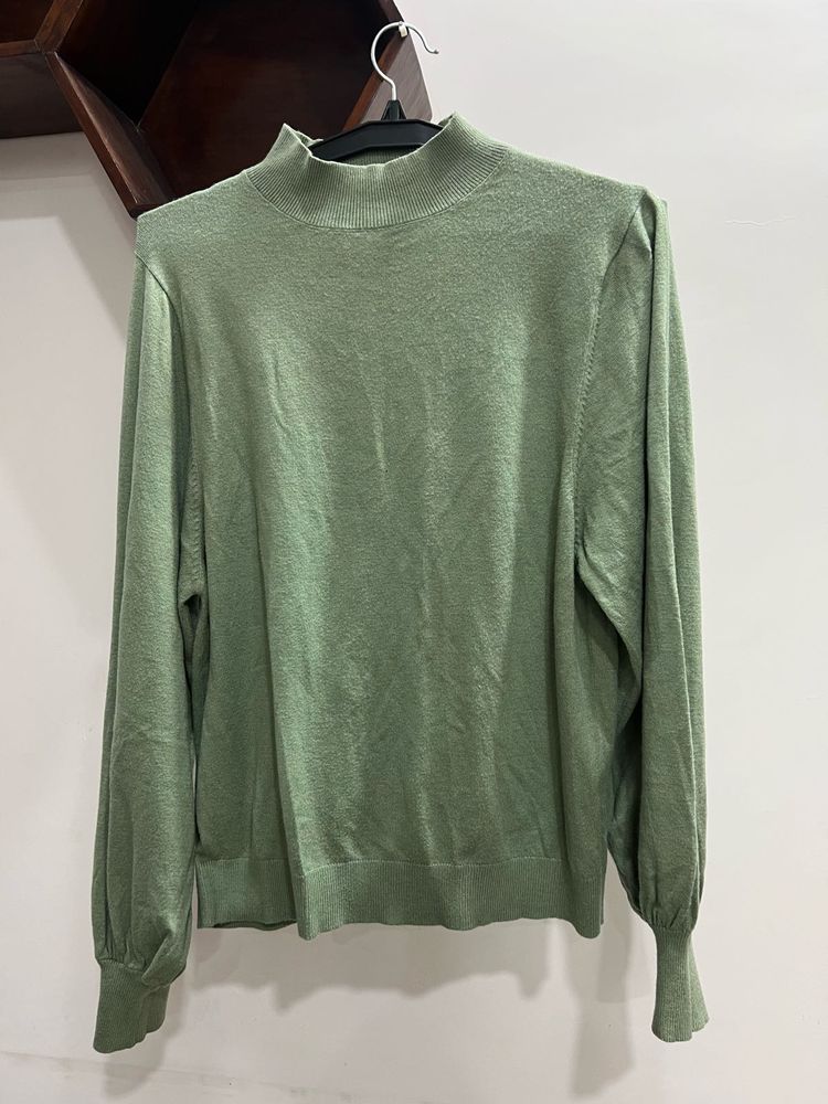 Green Knit Turtleneck
