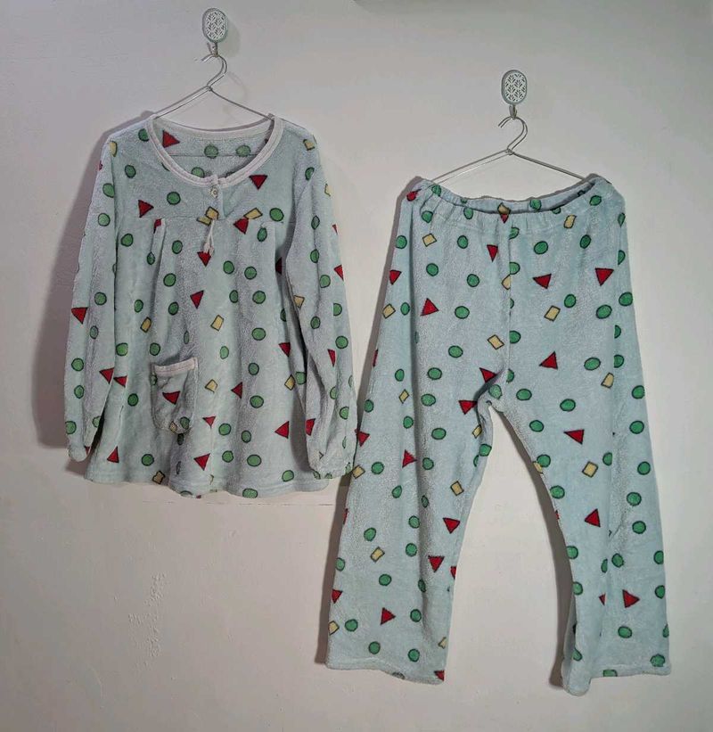 Cute Patterned Pajama Set