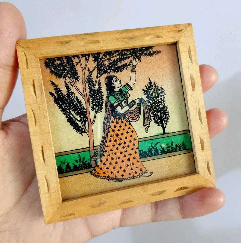 Vintage Framed Indian Art Hangable