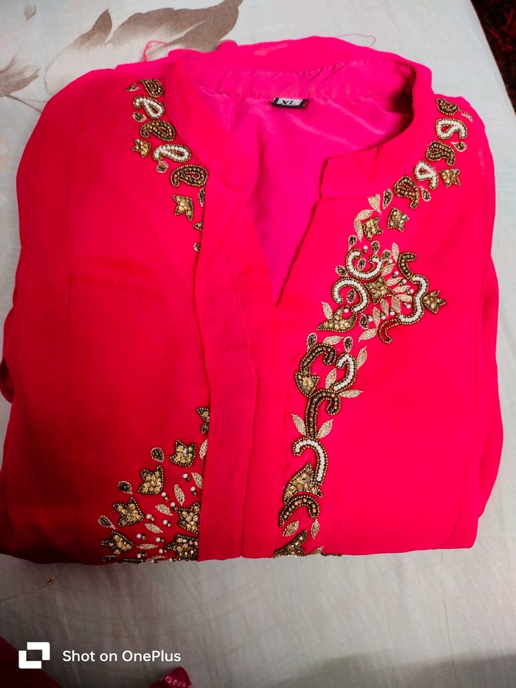 Up Down Handwork Georgette Kurti