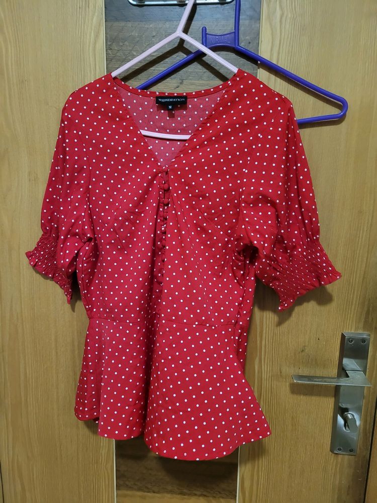 Cute Polka Dots Top For Girls And Women