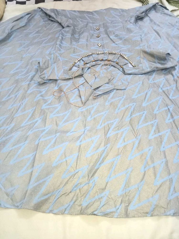 Vintage Blue Pattern Dress