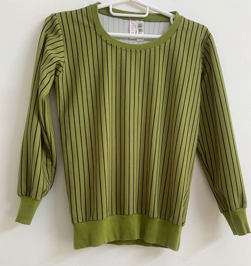 Olive Green Lined Tshirt