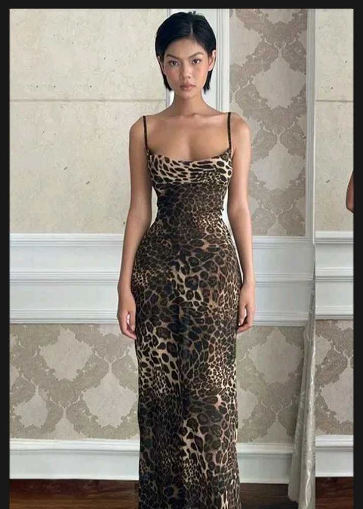 Leopard Print Maxi Dress