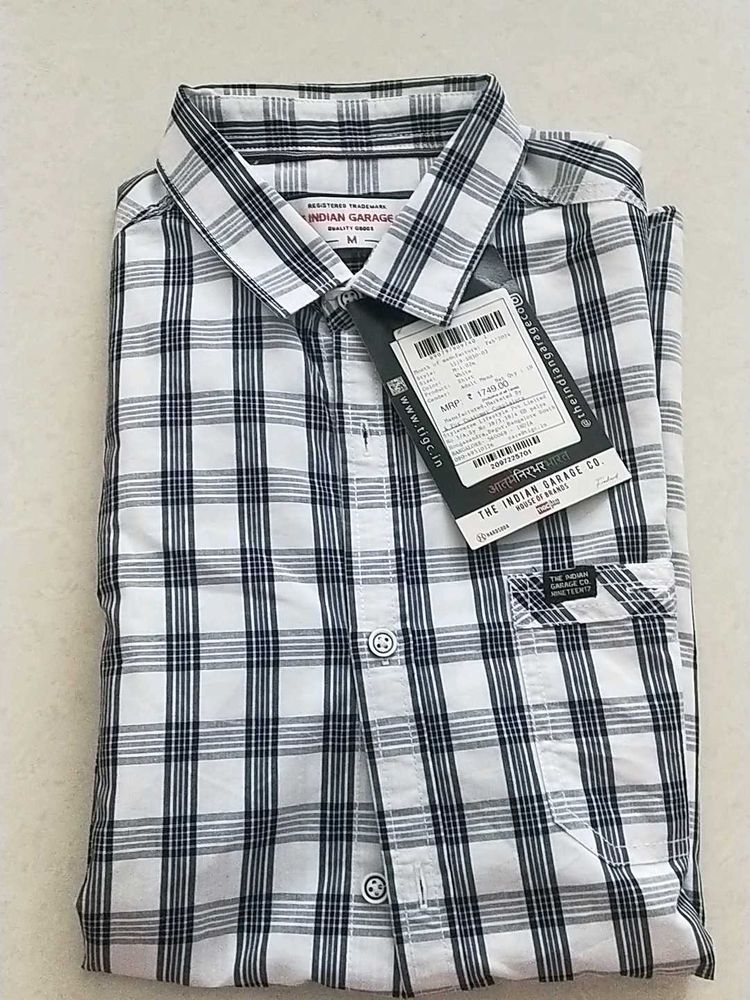 M White Checked Shirt (The Indian Garage Co.)