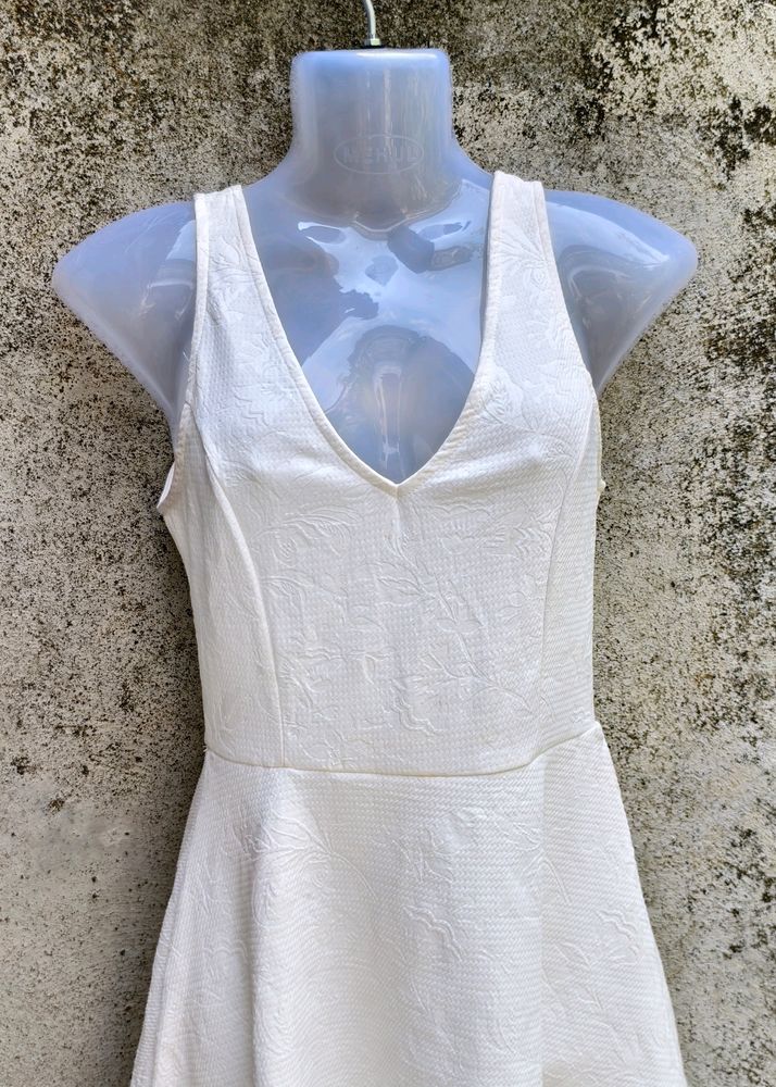 CUTE WHITE MINI FROCK