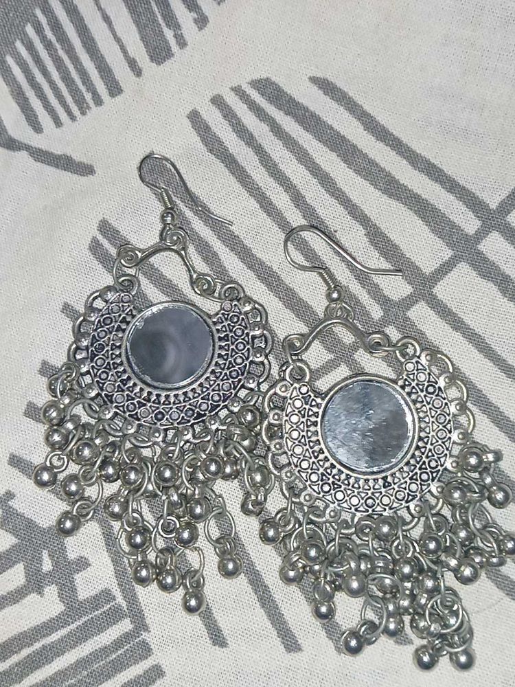 Silver Tone Dangle Earrings