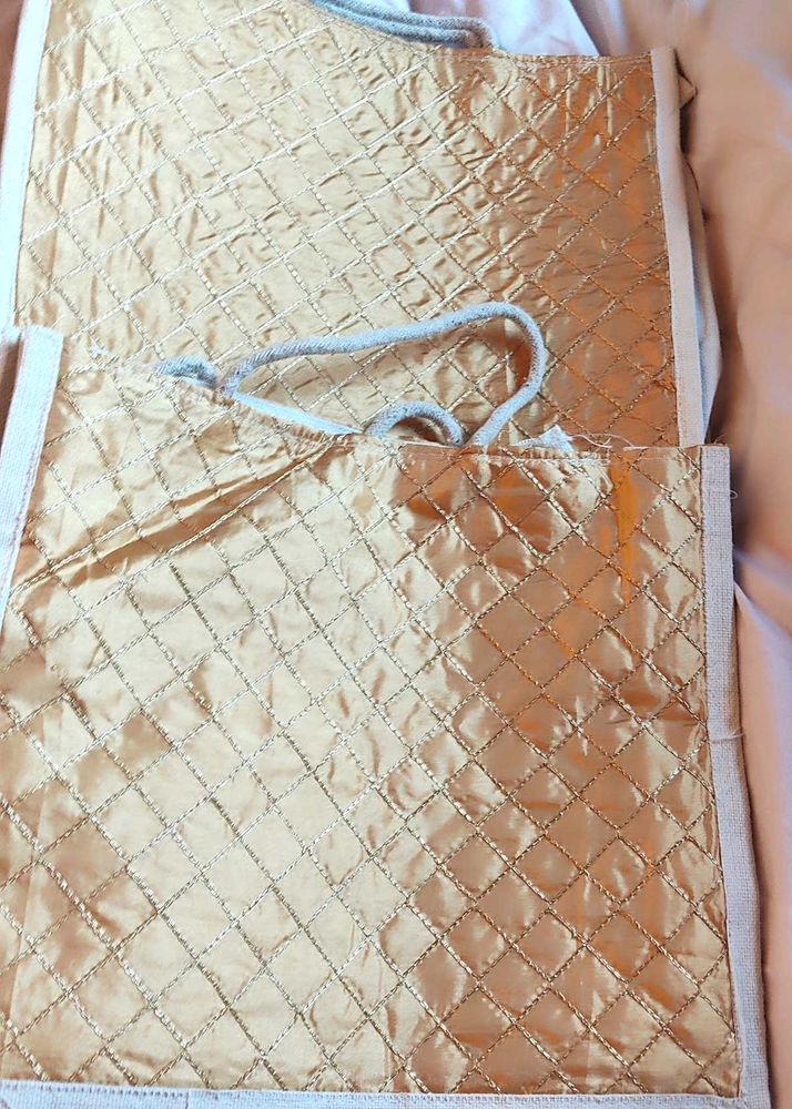 Gold Tote Bags,pack Of Two