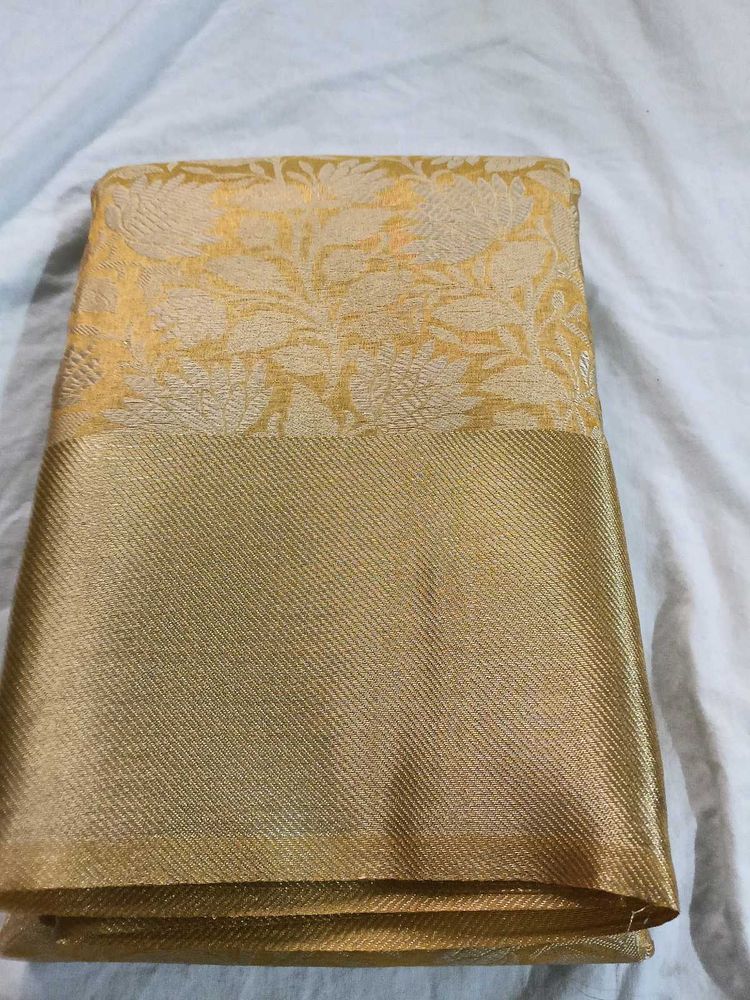 Elegant Gold Saree