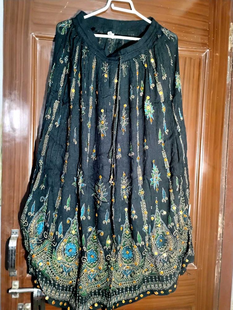 Boho Embroidered Skirt