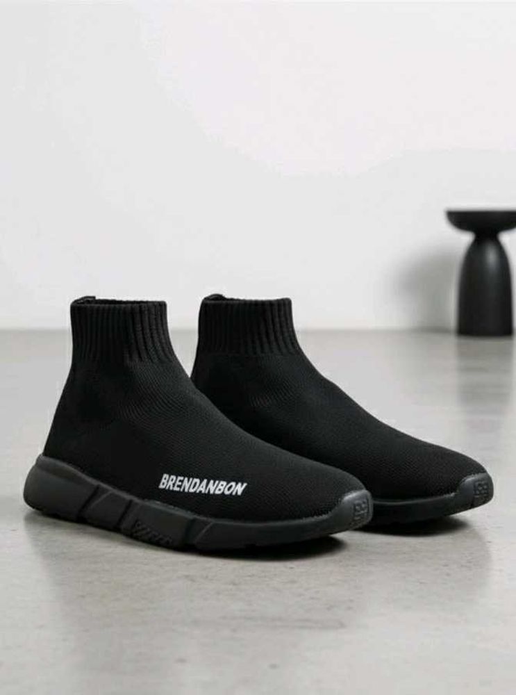 Brendanbon Men High Ankle Socks Style Sneakers