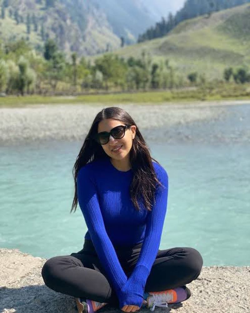 MANGO Blue Long Sleeve Pullover