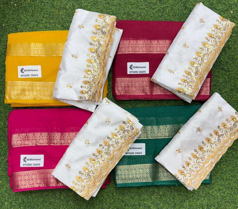 Mysore Crepe Sarees - Set of 10