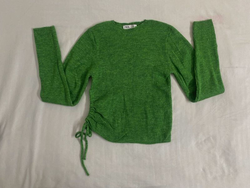 Zara Green Knit Top bust 34-36