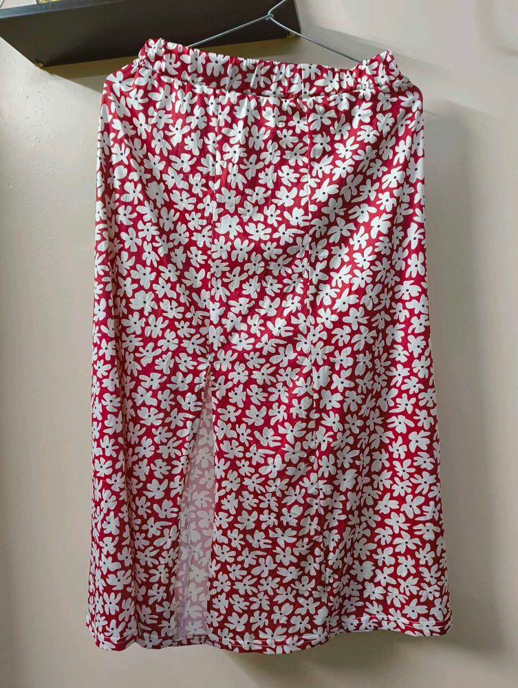 Floral Print Maxi Skirt
