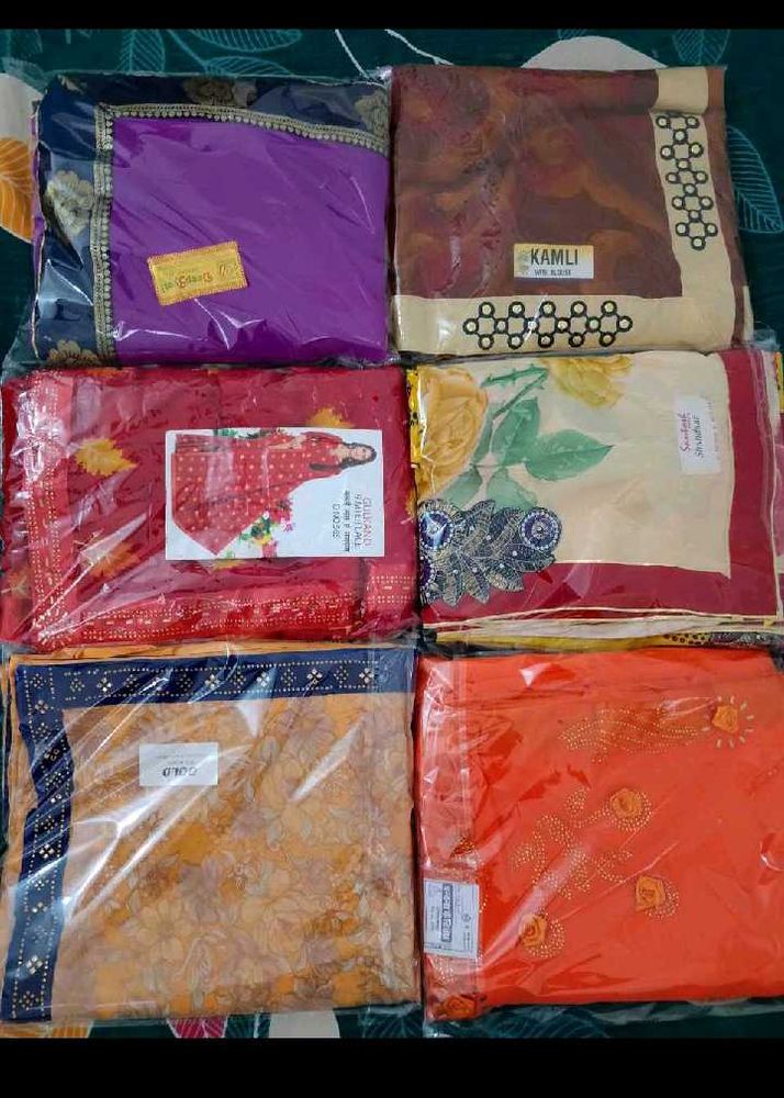Set of 6 New Sarees