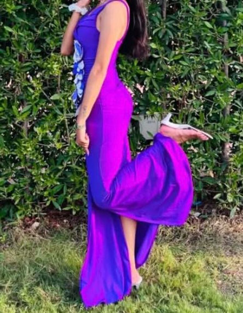 Elegant Purple Evening Gown