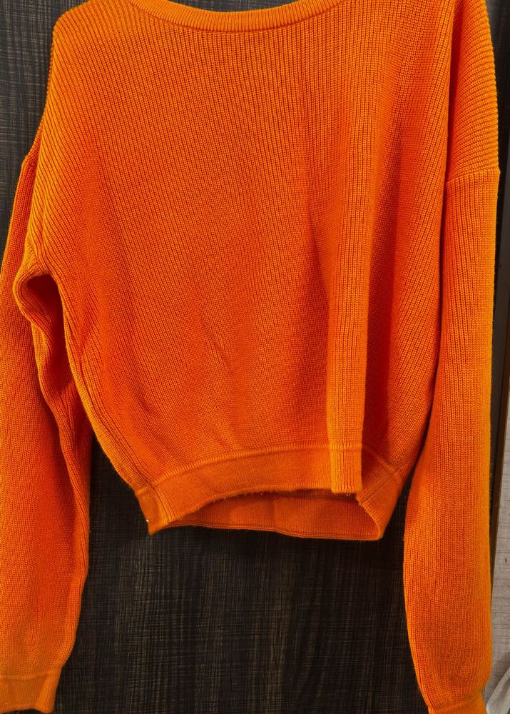 Orange Knit Sweater
