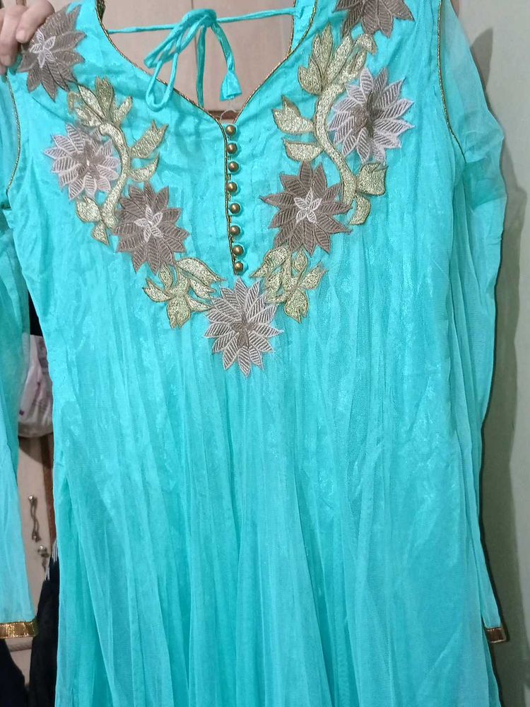 A Gown For Party With Dupatta&amp;leggings
