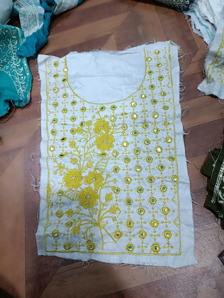 11 Pieces Combo Of Neck Embroidered Patches Rayon