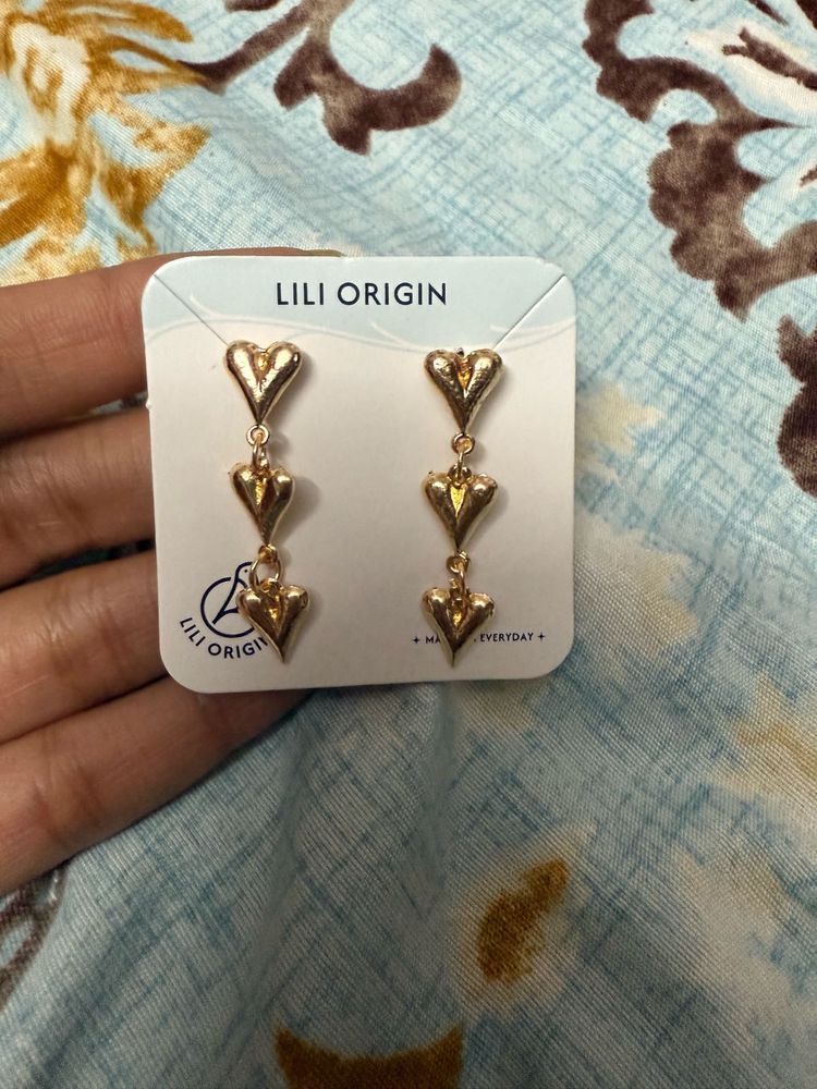 Lili Origin Heart Drop Earrings
