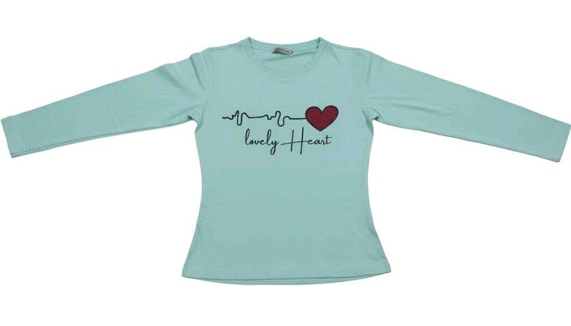 Cute Heart Print Top