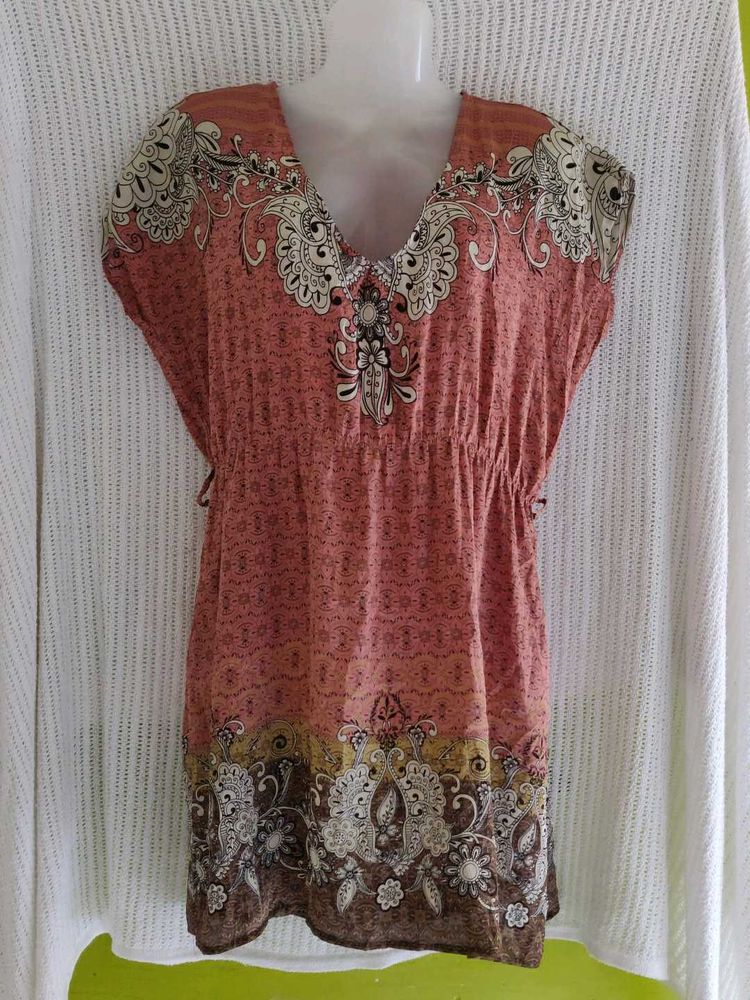 Paisley Print Tunic Top