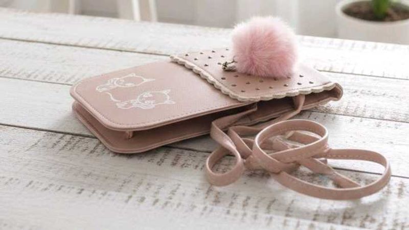 Cute Pink Crossbody Bag with one FREE LIP TINT