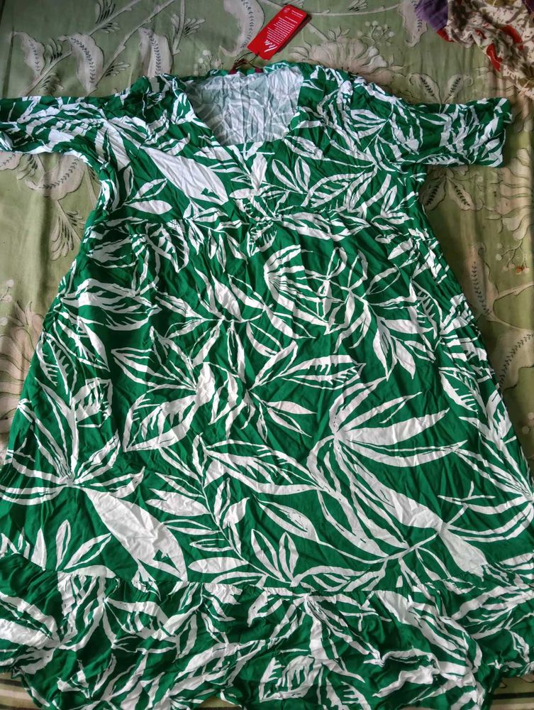 Green Floral Dress