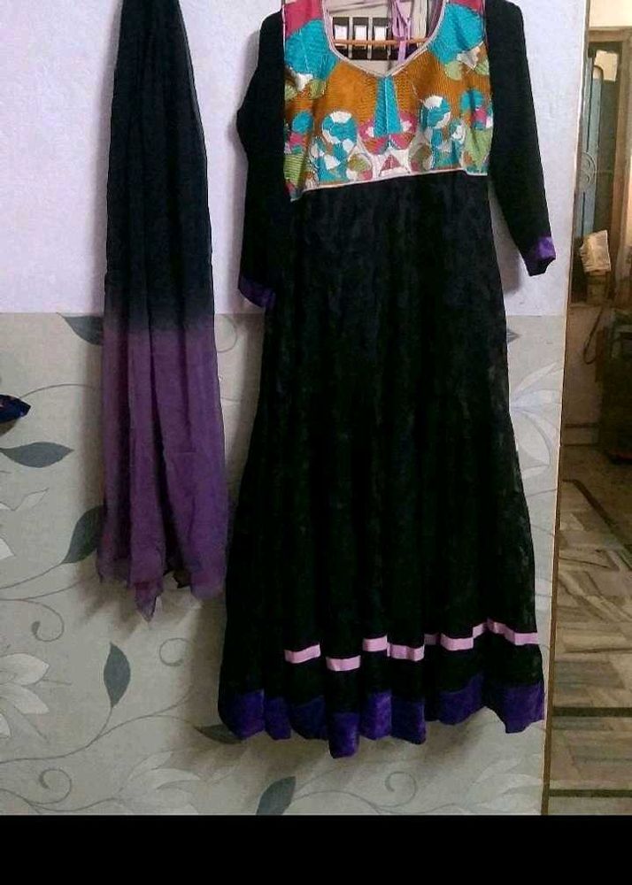Black Anarkali Frock