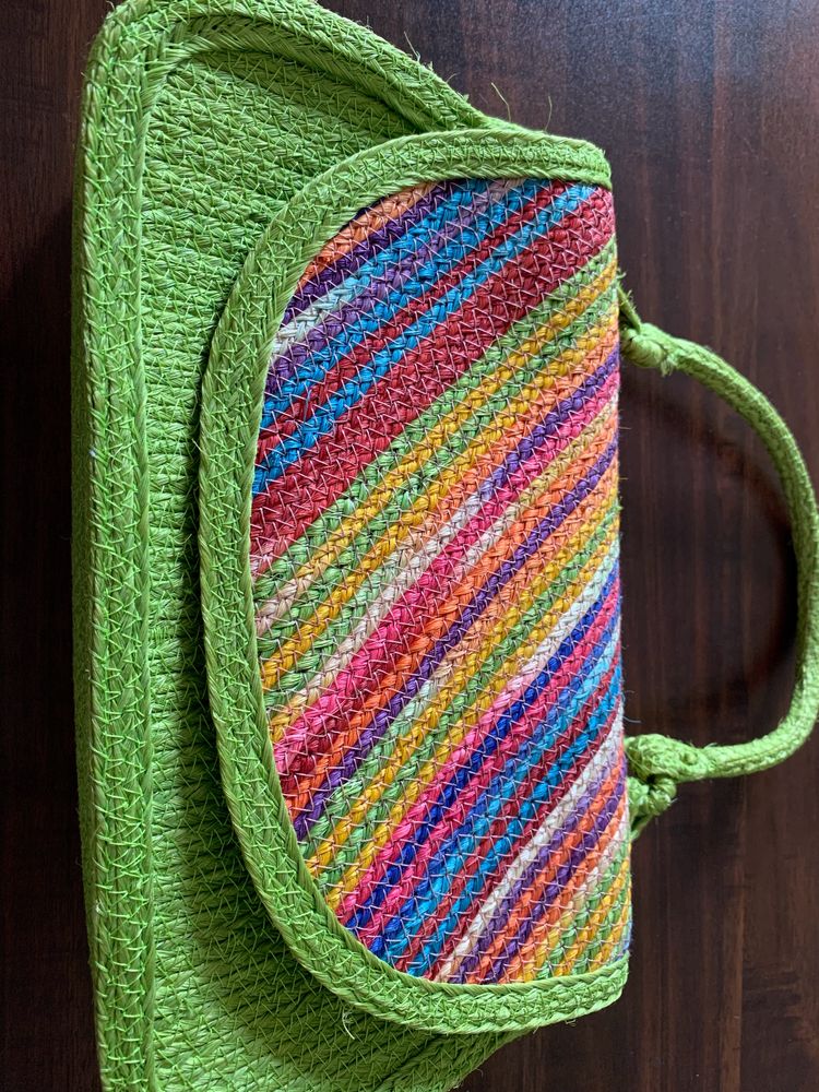 Handcrafted indie vibes clutch bag 🪷🛺🤍