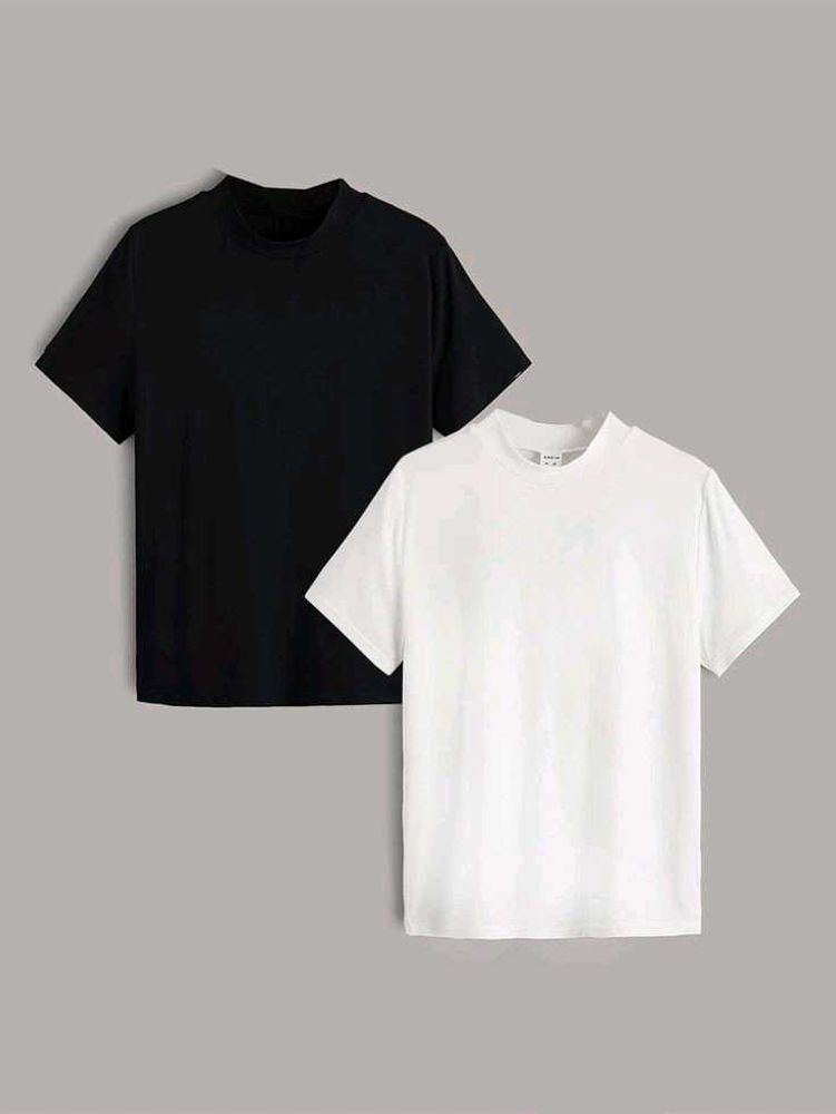 t shirt combo of black n white color