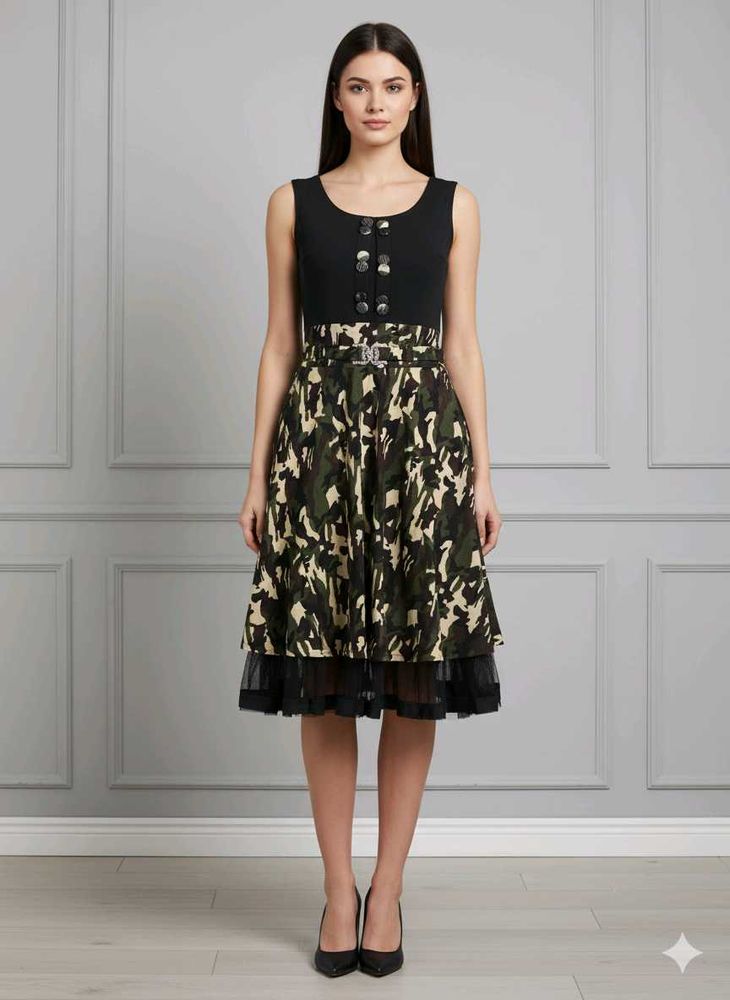 Camouflage Print Dress