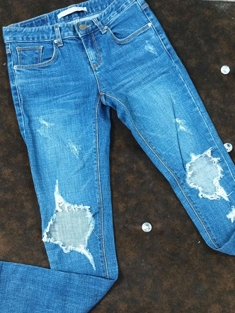 THE LIMITED BRANDED knee Ribbed Korean Jeans