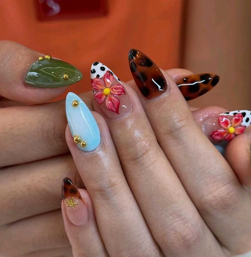 Tropical Mixed Design Press On set