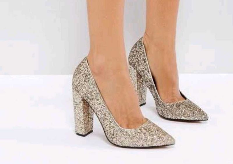 Sparkly Bronze Heels