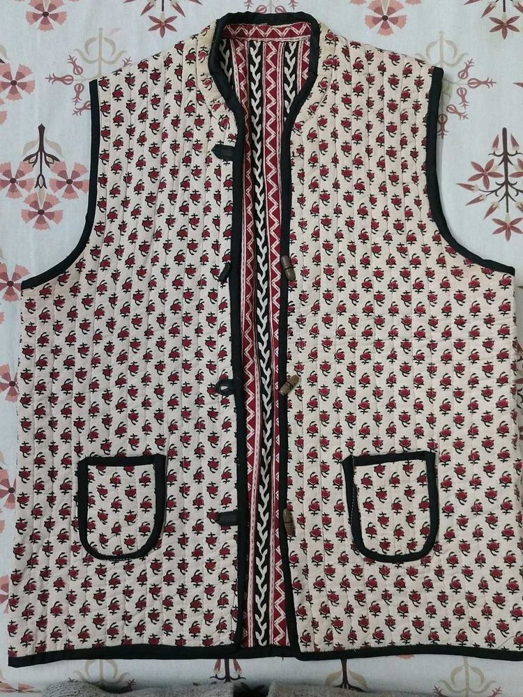 Reversible Quilted Jaipuri cotton jacket