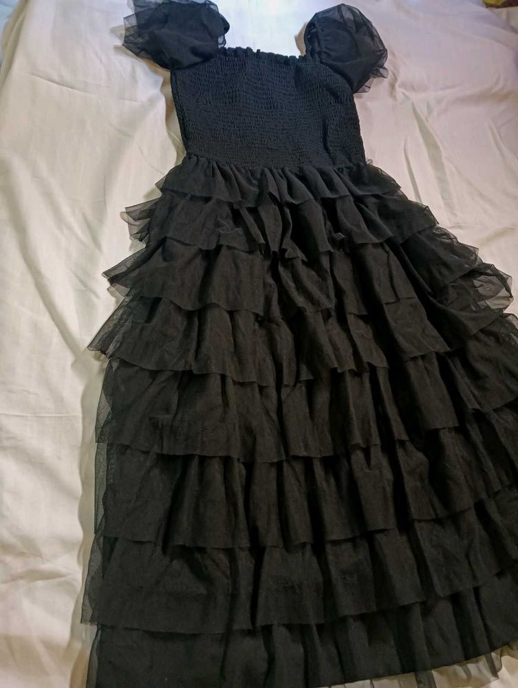 Tiered Black Dress