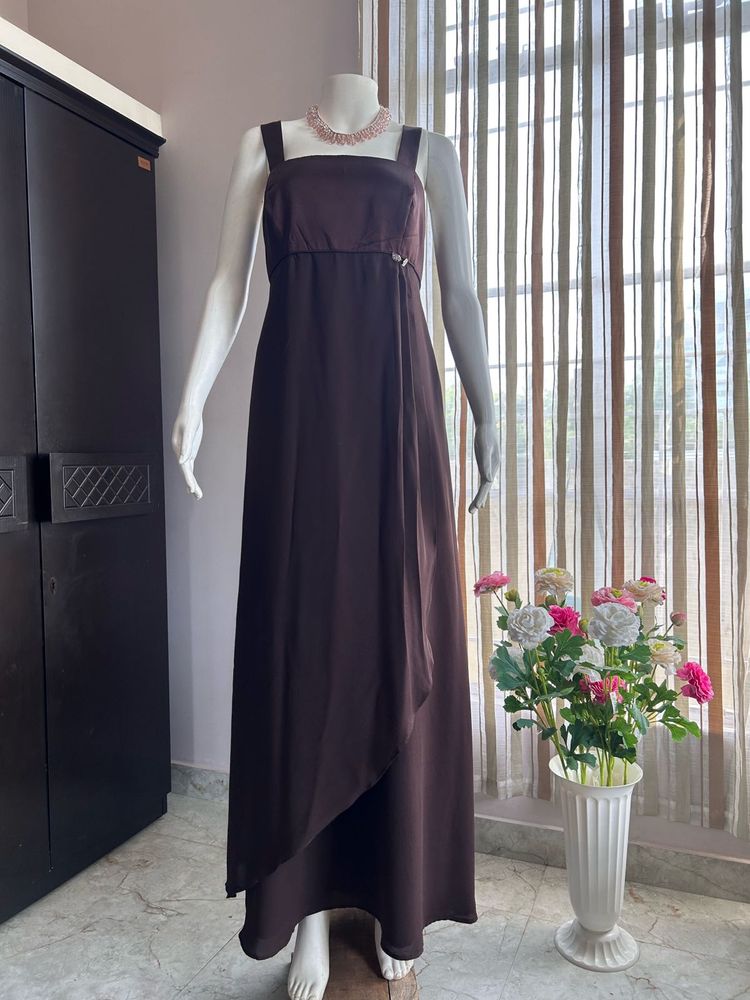 Brown Premium Plus Size Gown