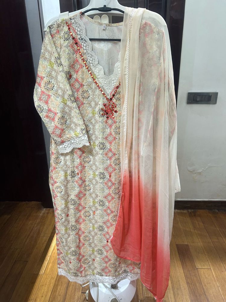 Mirror Work Kurta Set