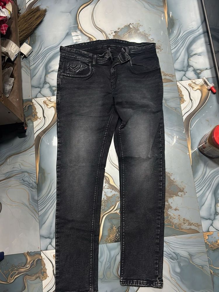 Grey And Black Wash Jeans