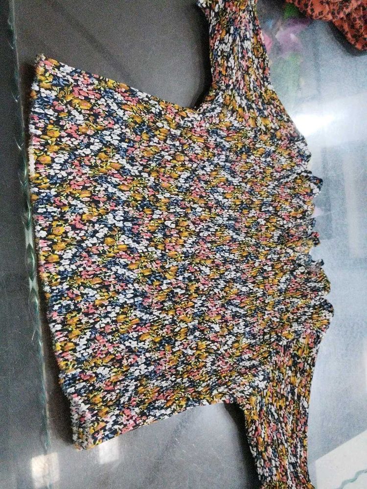 Floral Print Crop Top